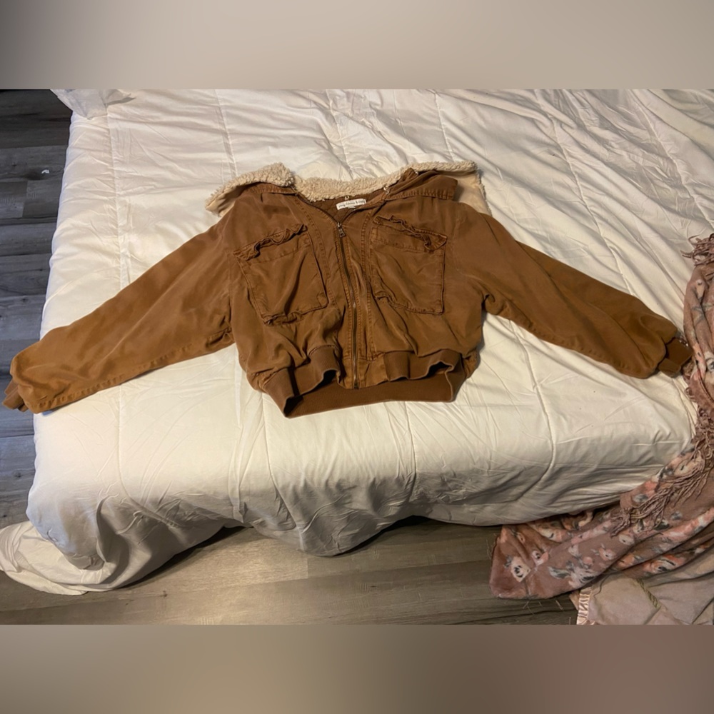 brown jacket from (young fabulous & broke), size m.